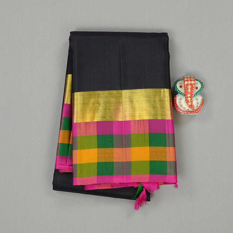 Hayagrivas Handloom Kanjivaram Silk Saree in Captivating Black KBD2114C2-8