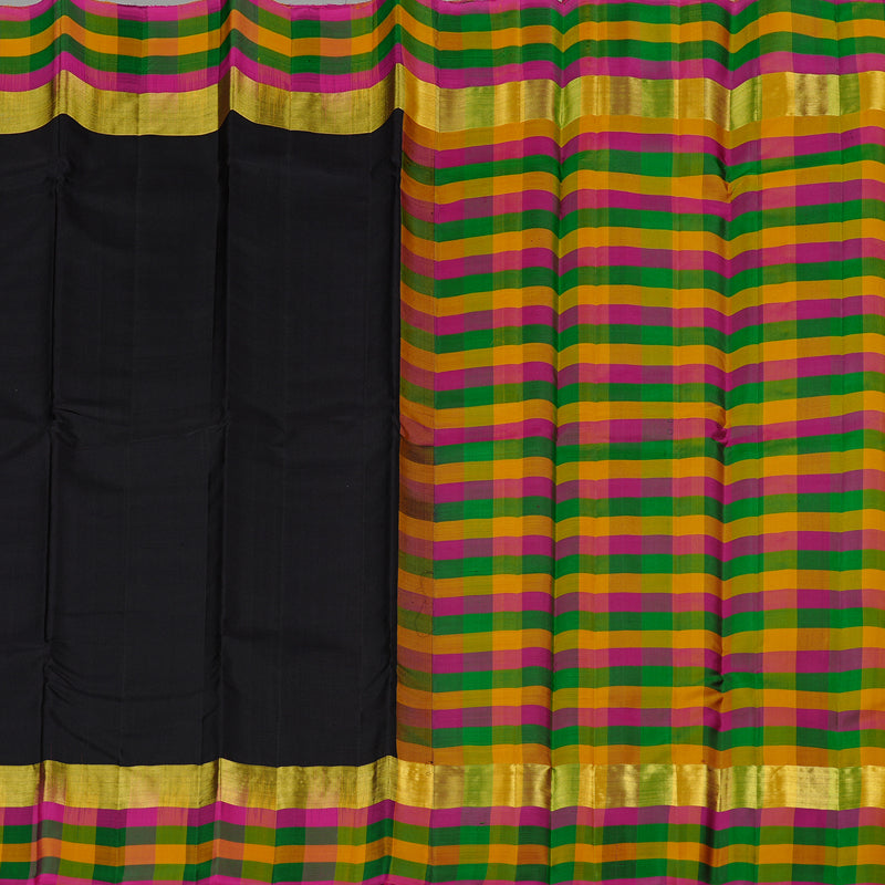 Hayagrivas Handloom Kanjivaram Silk Saree in Captivating Black KBD2114C2-8