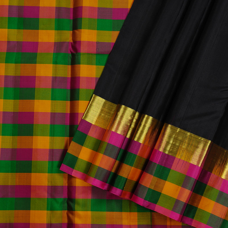 Hayagrivas Handloom Kanjivaram Silk Saree in Captivating Black KBD2114C2-8