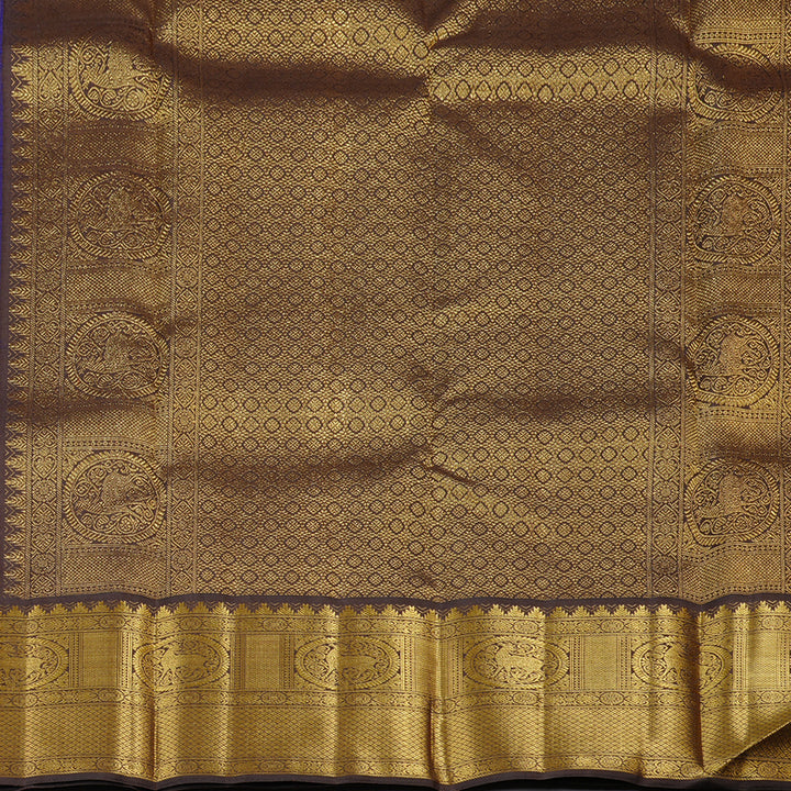 Hayagrivas Handloom Kanjivaram Silk Saree in Timeless Blue KBD2116C1-1