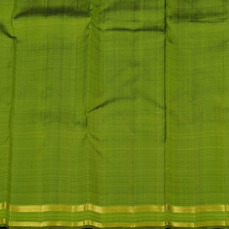 Hayagrivas Handloom Kanjivaram Silk Saree in Vibrant Olive Green KBD2116C4-1