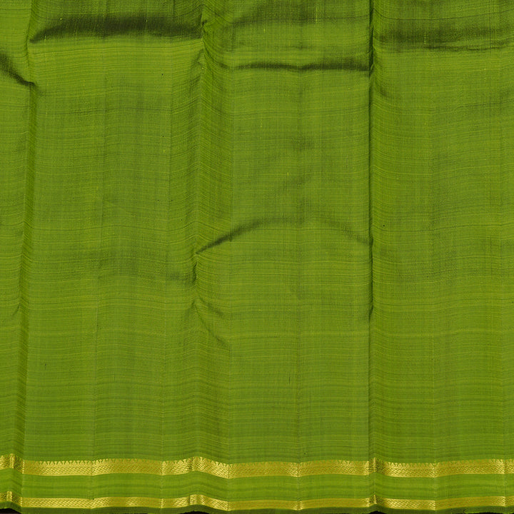 Hayagrivas Handloom Kanjivaram Silk Saree in Vibrant Olive Green KBD2116C4-1