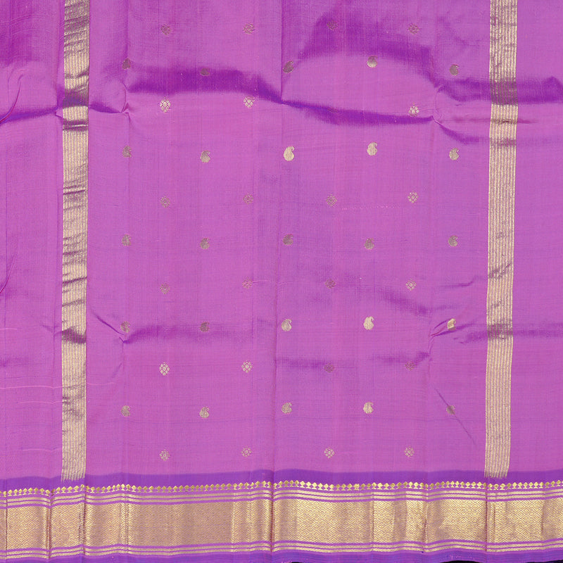 Hayagrivas Handloom Kanjivaram Silk Saree in Dazzling Orangish Pink KBD2118C1-12