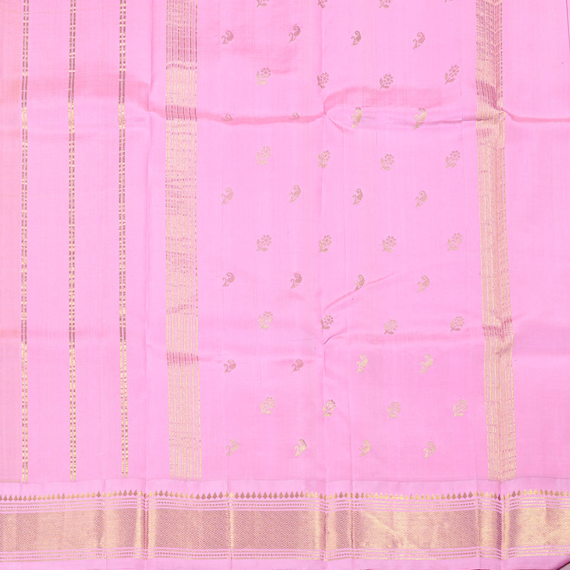 Hayagrivas Handloom Kanjivaram Silk Saree in Lavish Lemon Green KBD2118C1-14