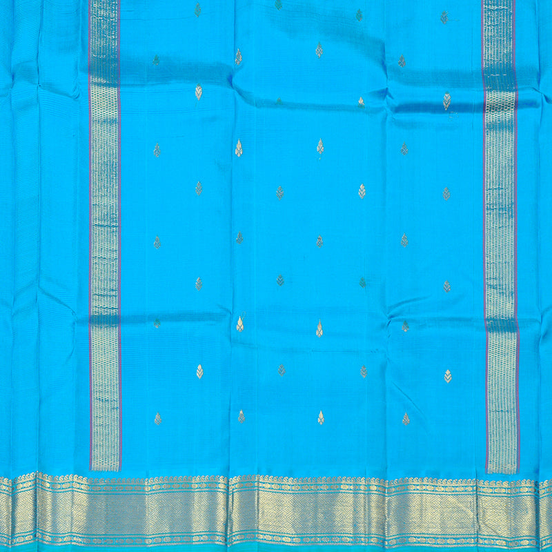 Hayagrivas Handloom Kanjivaram Silk Saree in Regal Orangish Pink KBD2118C1-23