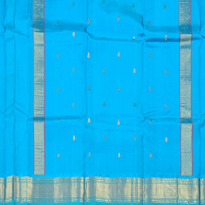 Hayagrivas Handloom Kanjivaram Silk Saree in Regal Orangish Pink KBD2118C1-23