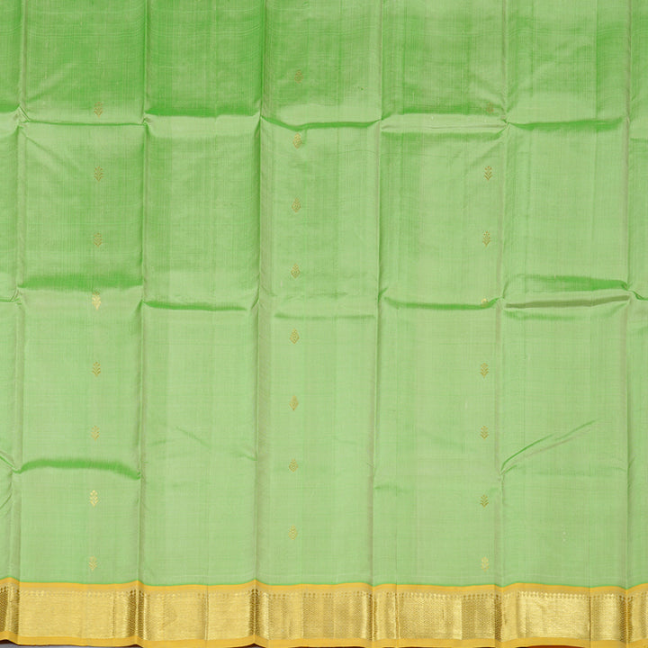Hayagrivas Handloom Kanjivaram Silk Saree in Stunning Pastel Green KBD2118C1-3