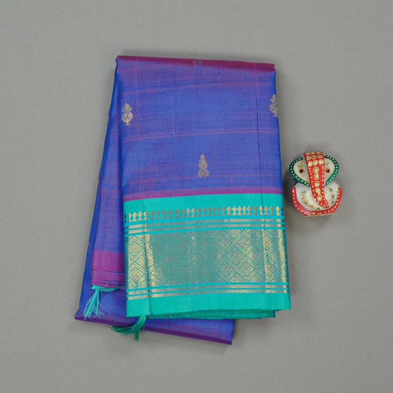 Hayagrivas Handloom Kanjivaram Silk Saree in Majestic Purple KBE2118C1-42