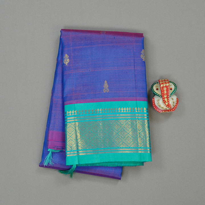 Hayagrivas Handloom Kanjivaram Silk Saree in Majestic Purple KBE2118C1-42