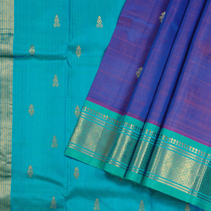Hayagrivas Handloom Kanjivaram Silk Saree in Majestic Purple KBE2118C1-42