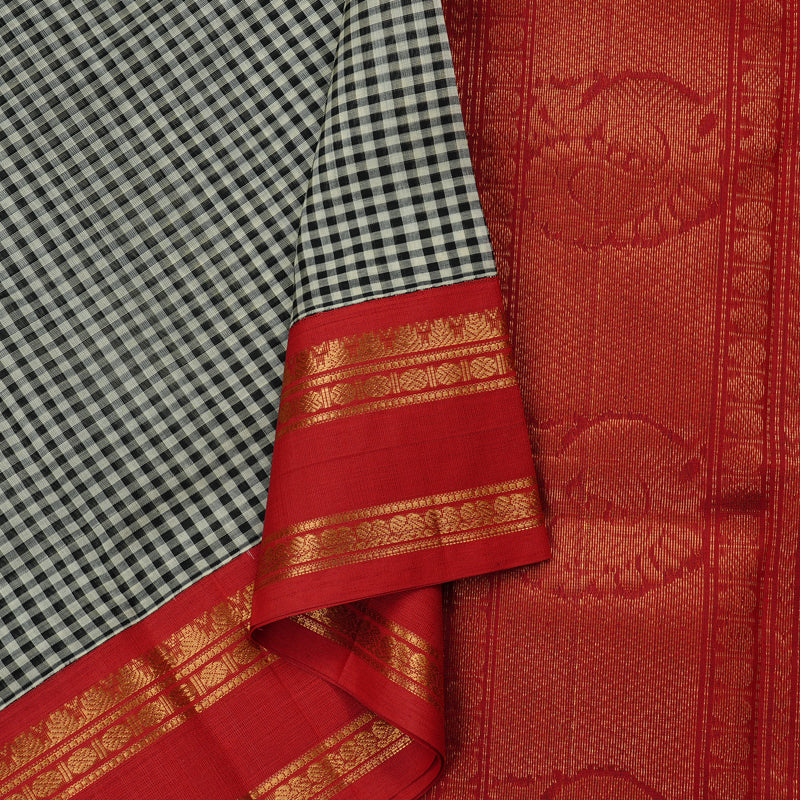 Hayagrivas Handloom Korvai Silk Cotton Saree KBE107D6-2