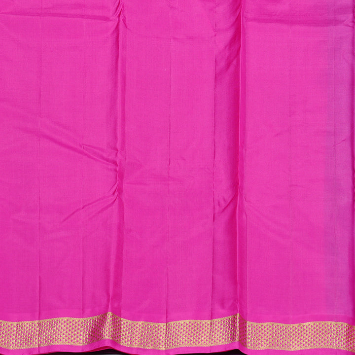 Hayagrivas Sky Blue Handloom Kanjivaram Silk Saree with Purple Border KBD2125C2-3