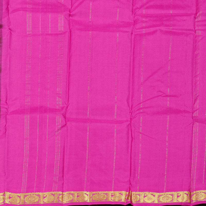 Hayagrivas Handloom Kanjivaram Silk Saree in Magnetic Dark Brown KBD2125C2-4