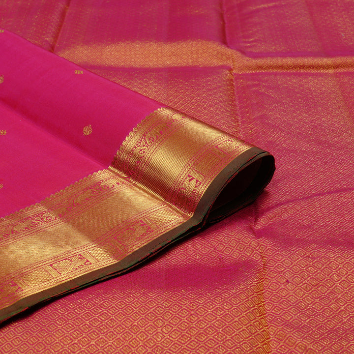 Hayagrivas Reddish Pink Handloom Kanjivaram Silk Saree KBD2126C1-1