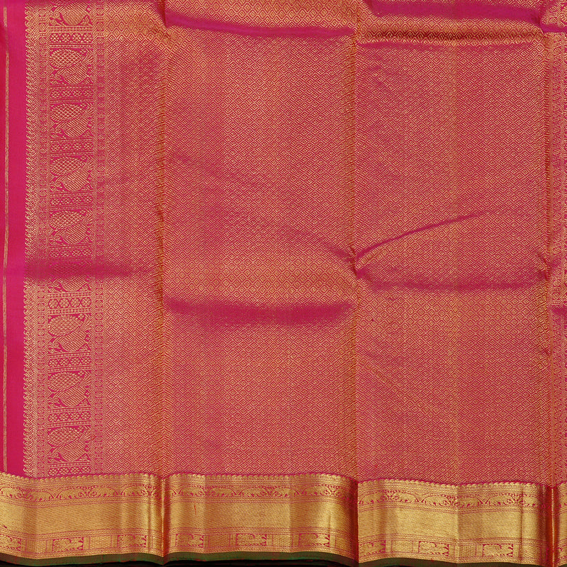 Hayagrivas Reddish Pink Handloom Kanjivaram Silk Saree KBD2126C1-1