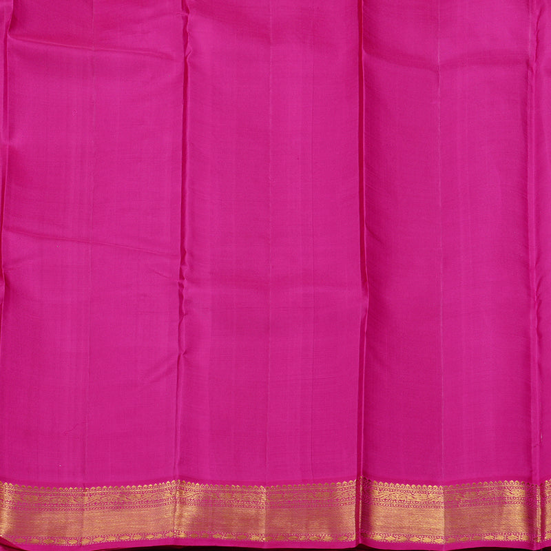 Hayagrivas Purple Handloom Kanjivaram Silk Saree with Pink Border KBD2126C1-3
