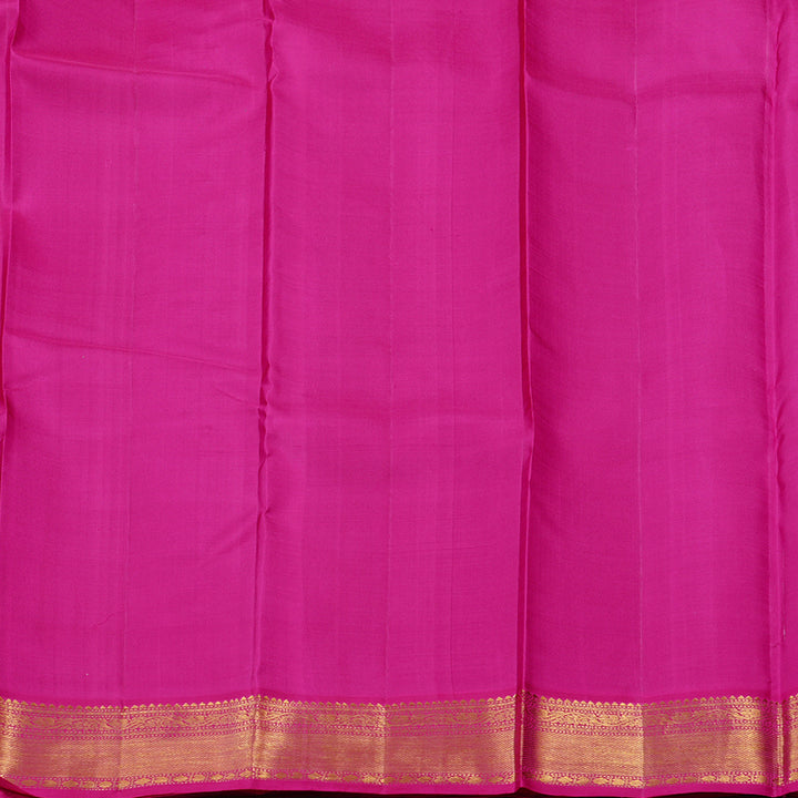 Hayagrivas Purple Handloom Kanjivaram Silk Saree with Pink Border KBD2126C1-3
