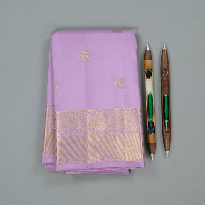 Hayagrivas Lavender Handloom Kanjivaram Silk Saree KBD2126C2-1