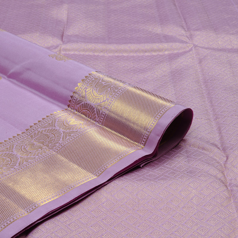 Hayagrivas Lavender Handloom Kanjivaram Silk Saree KBD2126C2-1