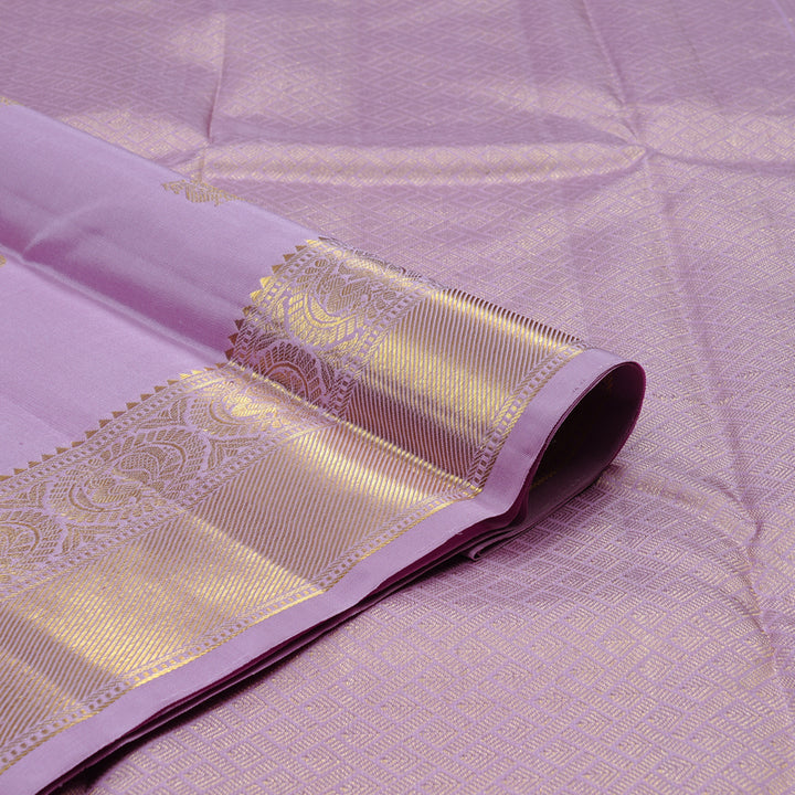 Hayagrivas Lavender Handloom Kanjivaram Silk Saree KBD2126C2-1