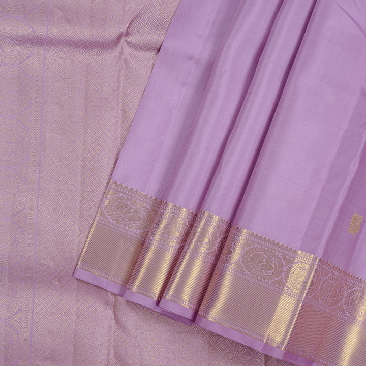 Hayagrivas Lavender Handloom Kanjivaram Silk Saree KBD2126C2-1