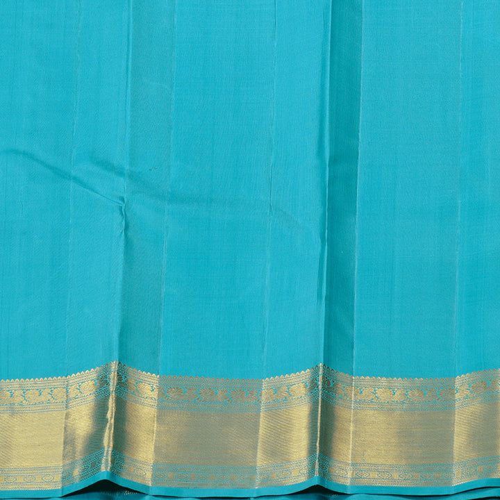 Hayagrivas Handloom Kanjivaram Silk Sarees in Soothing Sea Blue KBD2126C2-3