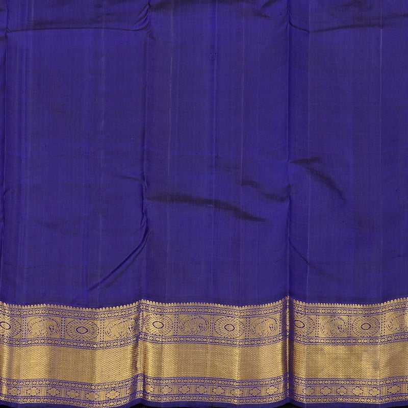 Hayagrivas Red Handloom Kanjivaram Silk Saree with Blue Border KBD2126C6-2