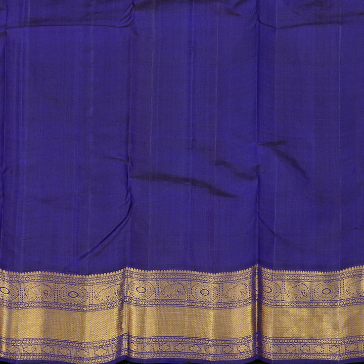 Hayagrivas Red Handloom Kanjivaram Silk Saree with Blue Border KBD2126C6-2