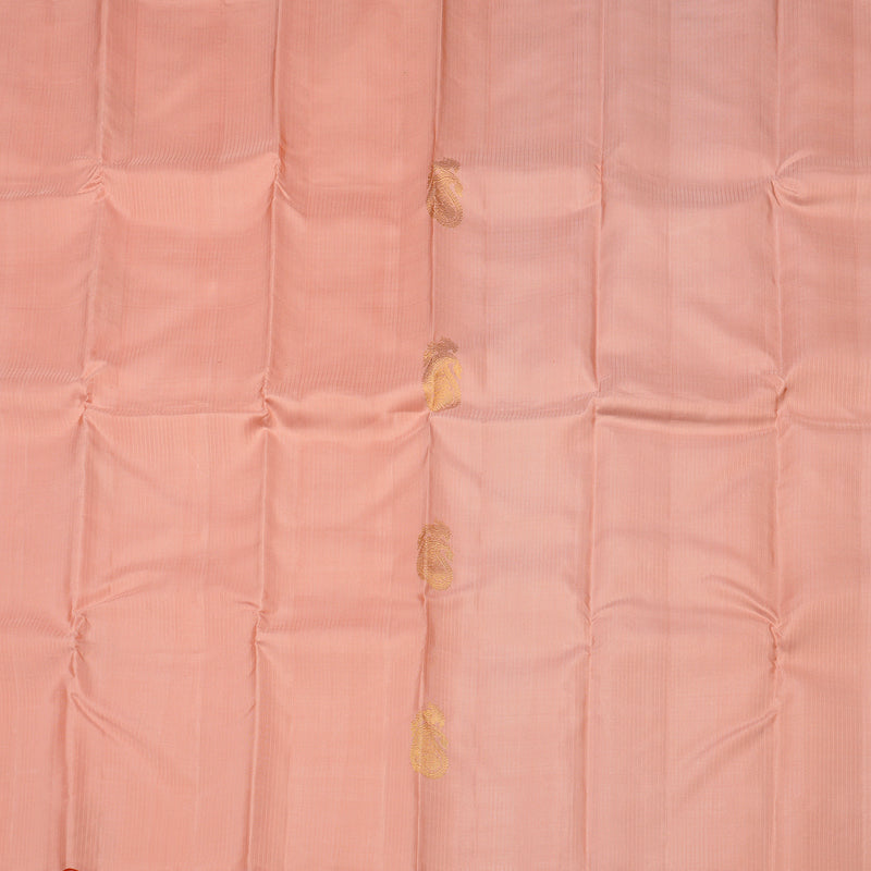 Hayagrivas Peach Pink Handloom Kanjivaram Silk Saree KBD2127C4-5