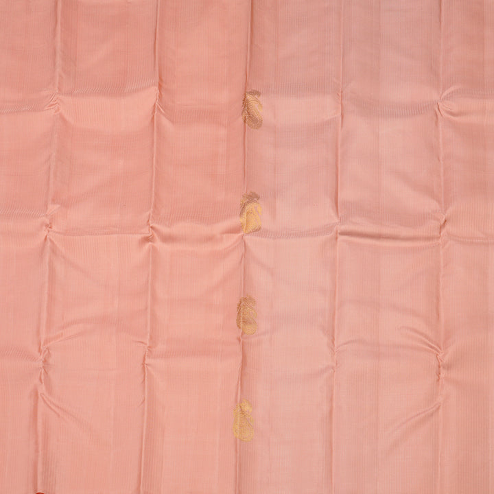 Hayagrivas Peach Pink Handloom Kanjivaram Silk Saree KBD2127C4-5