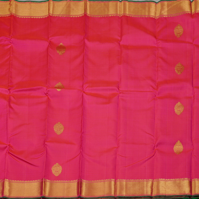 Hayagrivas Reddish Pink Handloom Kanjivaram Silk Saree KBD2127C9-1