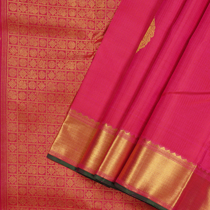 Hayagrivas Reddish Pink Handloom Kanjivaram Silk Saree KBD2127C9-1