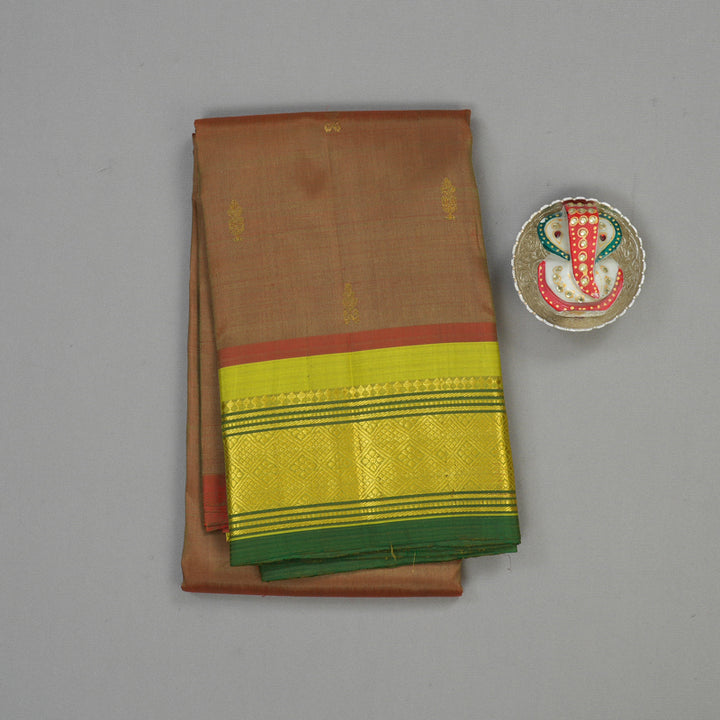 Hayagrivas Manthalir Pure One Side Border Silk Saree with Leaf Green border KBD2137C1-4