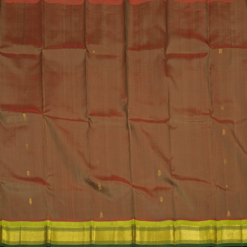 Hayagrivas Manthalir Pure One Side Border Silk Saree with Leaf Green border KBD2137C1-4