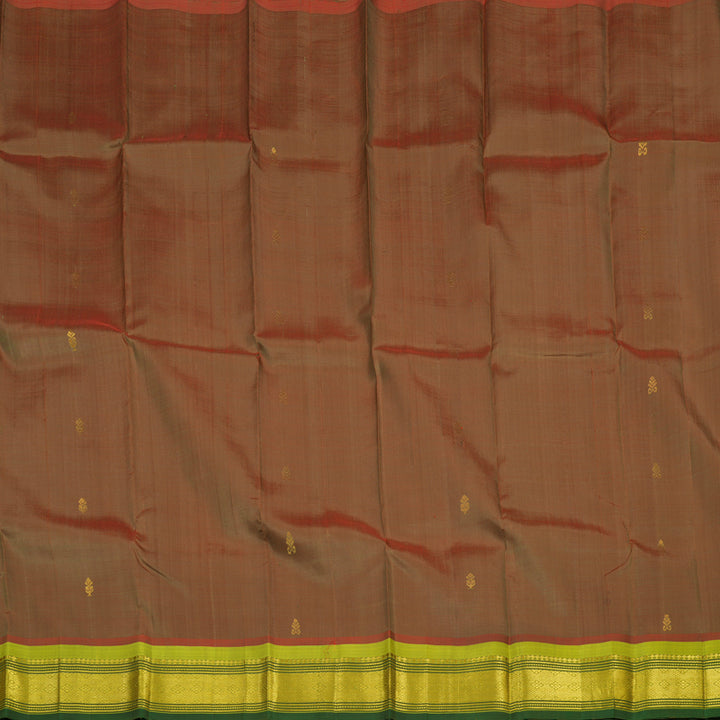 Hayagrivas Manthalir Pure One Side Border Silk Saree with Leaf Green border KBD2137C1-4