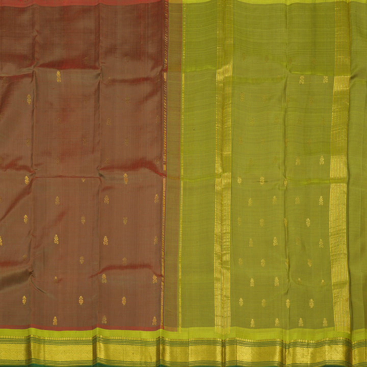 Hayagrivas Manthalir Pure One Side Border Silk Saree with Leaf Green border KBD2137C1-4