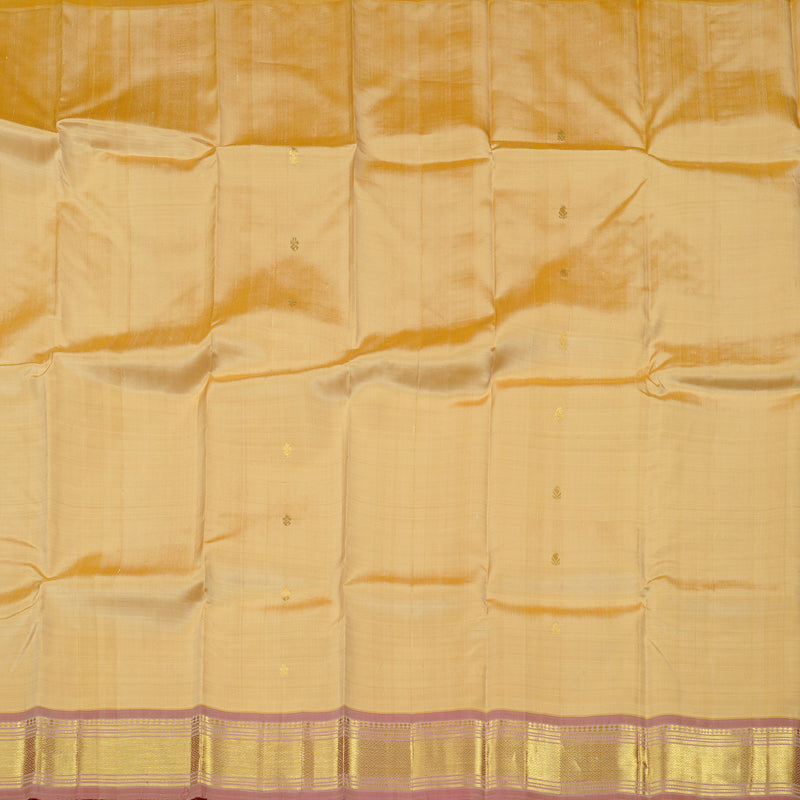Hayagrivas Sandal Handloom Kanjivaram Silk Saree with Onion Pink Border KBD2137C2-7