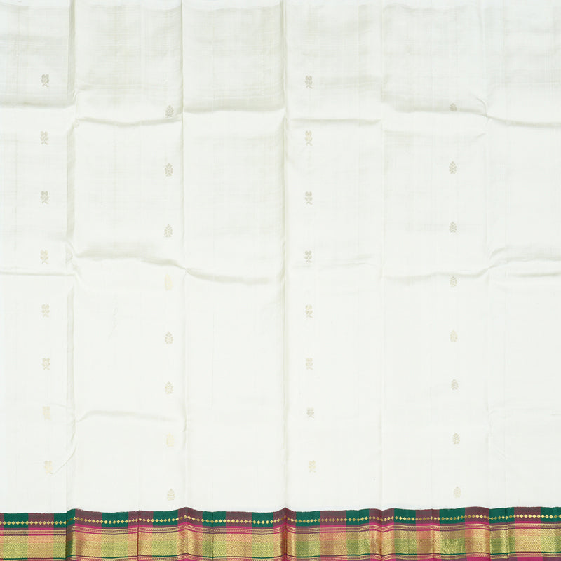 Hayagrivas Handloom Kanjivaram Silk Sarees in Serene White KBD2138C2-4