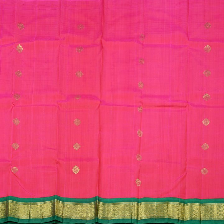 Hayagrivas Handloom Kanjivaram Silk Saree in Dazzling Reddish Pink KBD2138C3-10