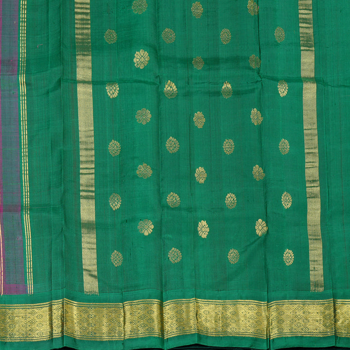 Hayagrivas Handloom Kanjivaram Silk Saree in Dazzling Reddish Pink KBD2138C3-10