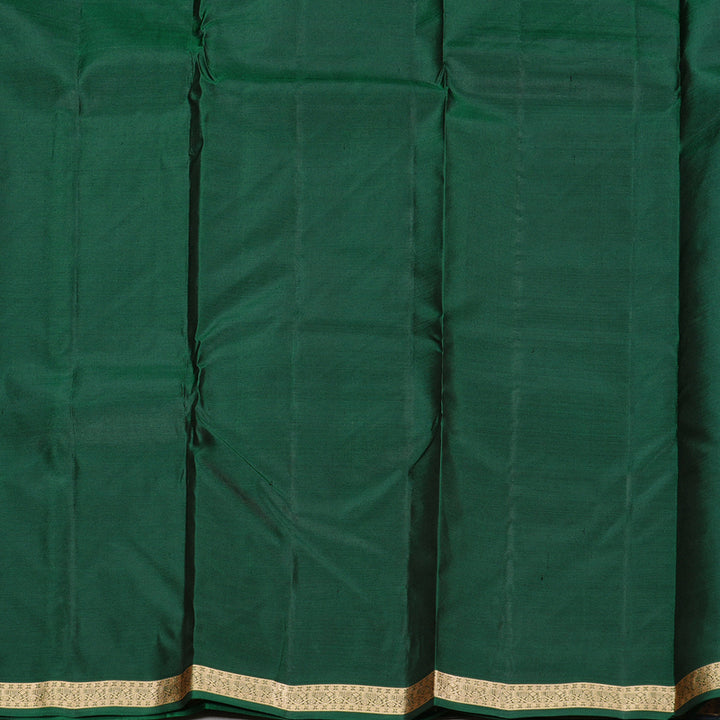 Hayagrivas Lavender Handloom Kanjivaram Silk Saree with Green Border KBD2139C1-3