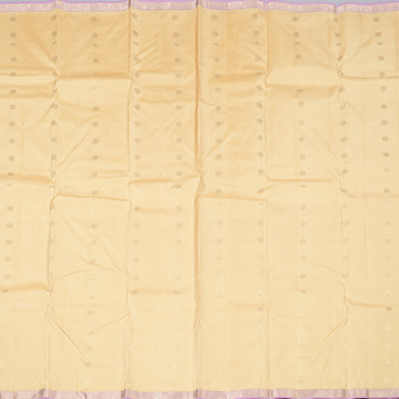 Hayagrivas Sandal Handloom Kanjivaram Silk Saree with Lavender Border KBD2139C1-4