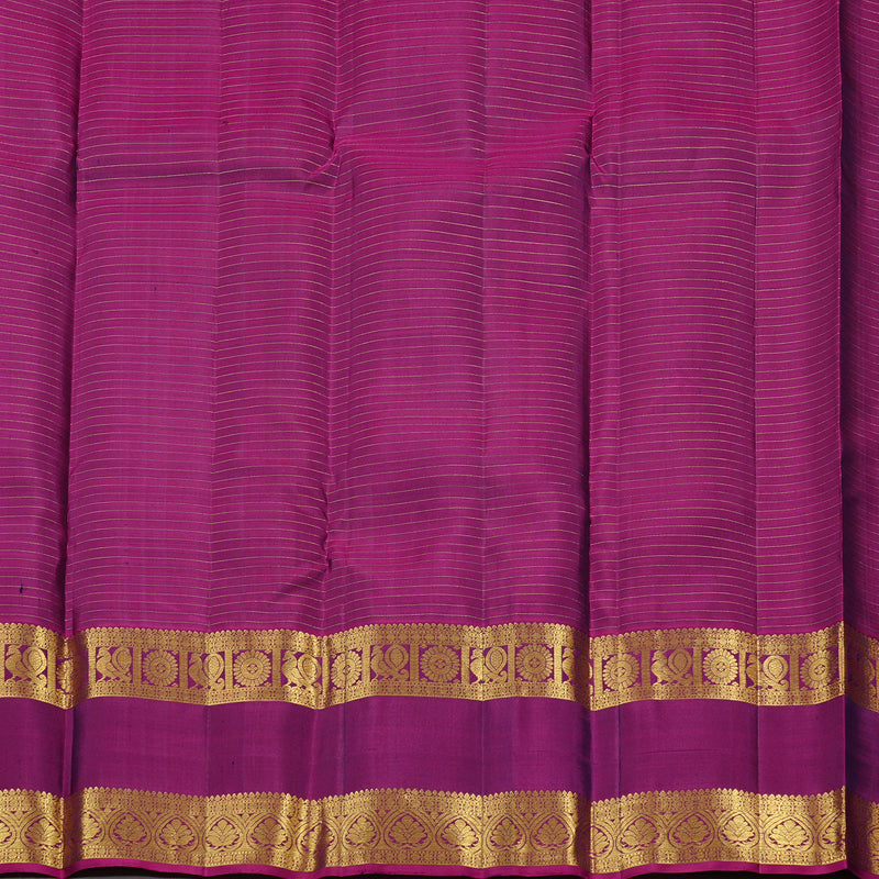 Hayagrivas Handloom Kanjivaram Silk Saree in Gorgeous Peacock Green KBD2148C1-2