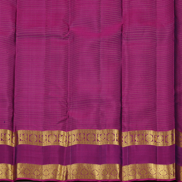 Hayagrivas Handloom Kanjivaram Silk Saree in Gorgeous Peacock Green KBD2148C1-2