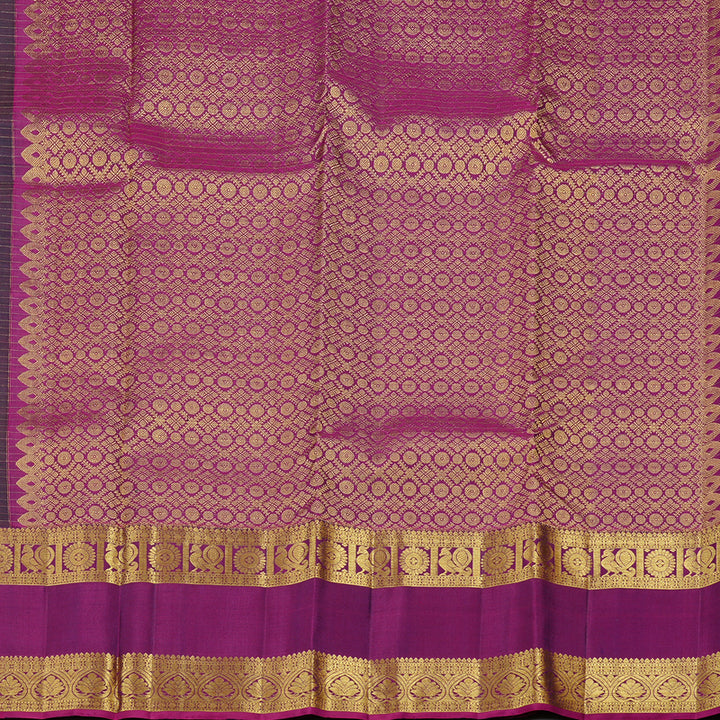 Hayagrivas Handloom Kanjivaram Silk Saree in Gorgeous Peacock Green KBD2148C1-2