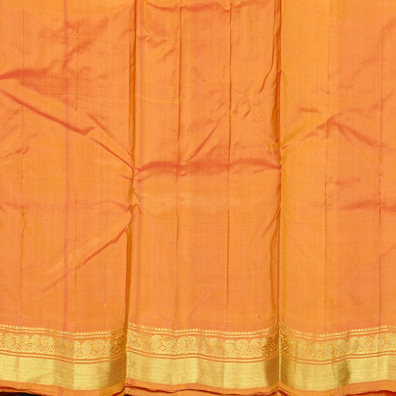 Hayagrivas Mustard Handloom Kanjivaram Silk Saree with Dual Tone (Pink With Yellow) Border KBD2149C1-13