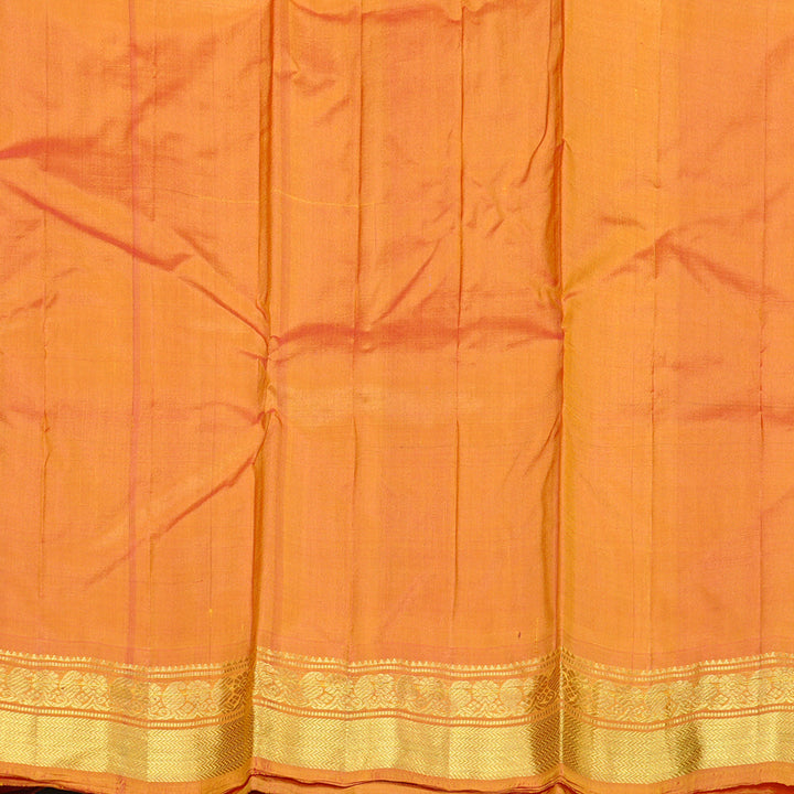 Hayagrivas Mustard Handloom Kanjivaram Silk Saree with Dual Tone (Pink With Yellow) Border KBD2149C1-13