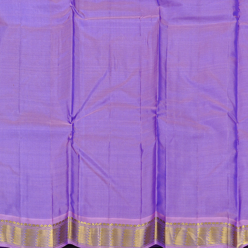 Hayagrivas Blue Handloom Kanjivaram Silk Saree with Lilac Colour Border KBD2149C1-24
