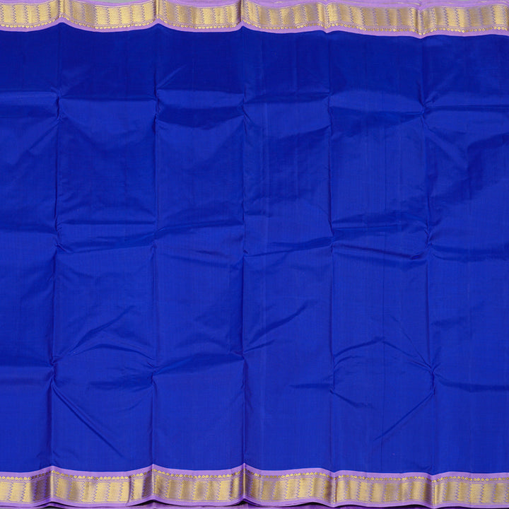 Hayagrivas Blue Handloom Kanjivaram Silk Saree with Lilac Colour Border KBD2149C1-24