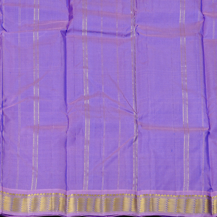 Hayagrivas Blue Handloom Kanjivaram Silk Saree with Lilac Colour Border KBD2149C1-24